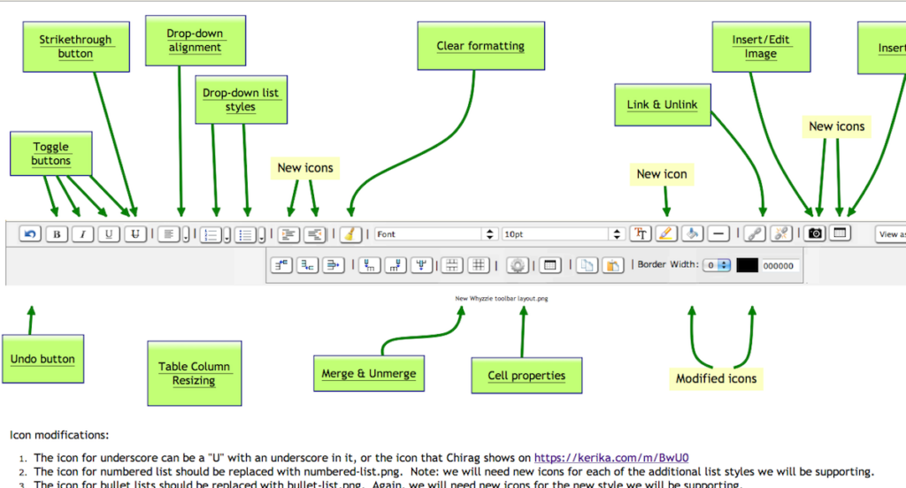 Example of using Kerika to design a user interface