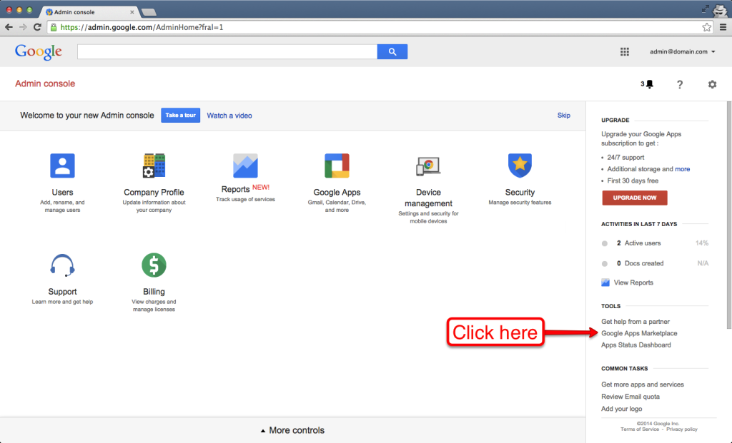 Go to Google Apps Marketplace