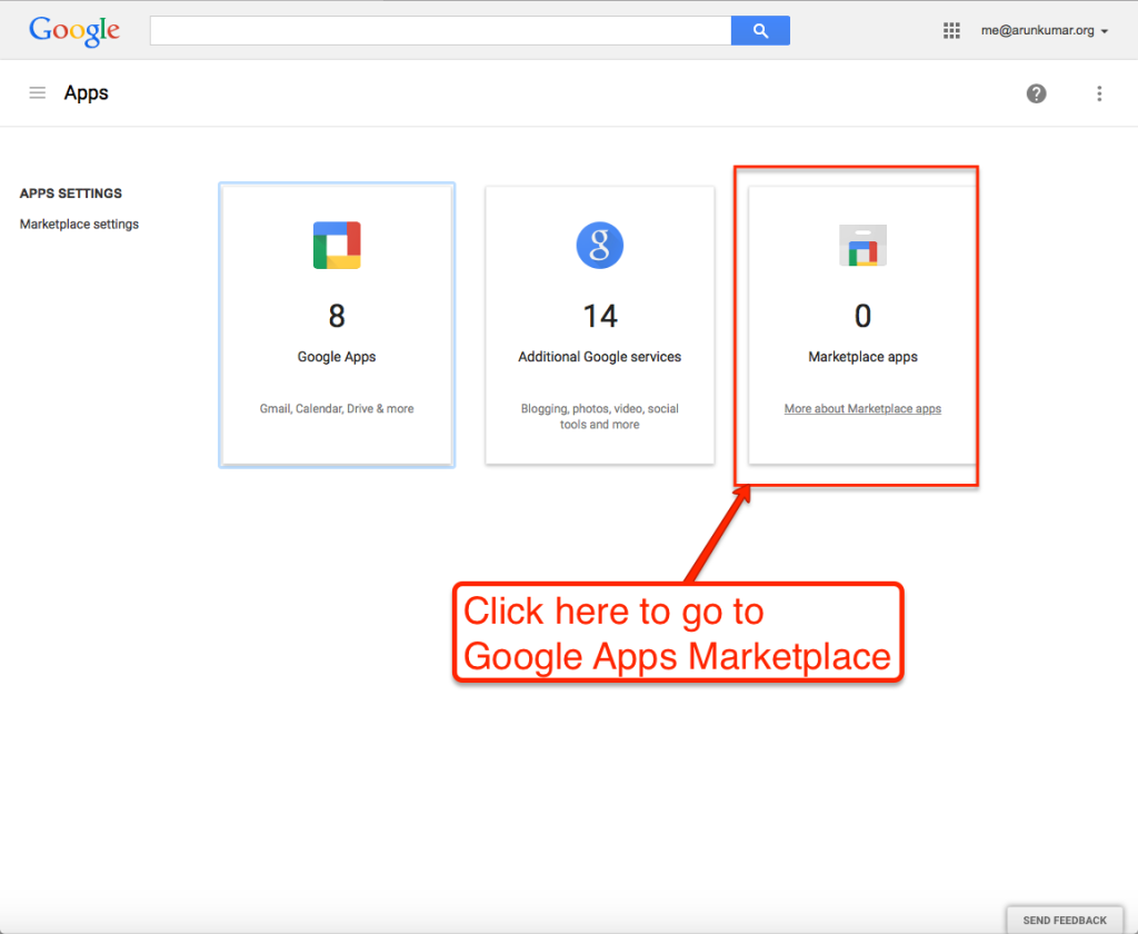 Go to Google Apps Marketplace
