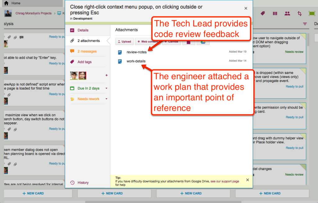 Adding code review to a card