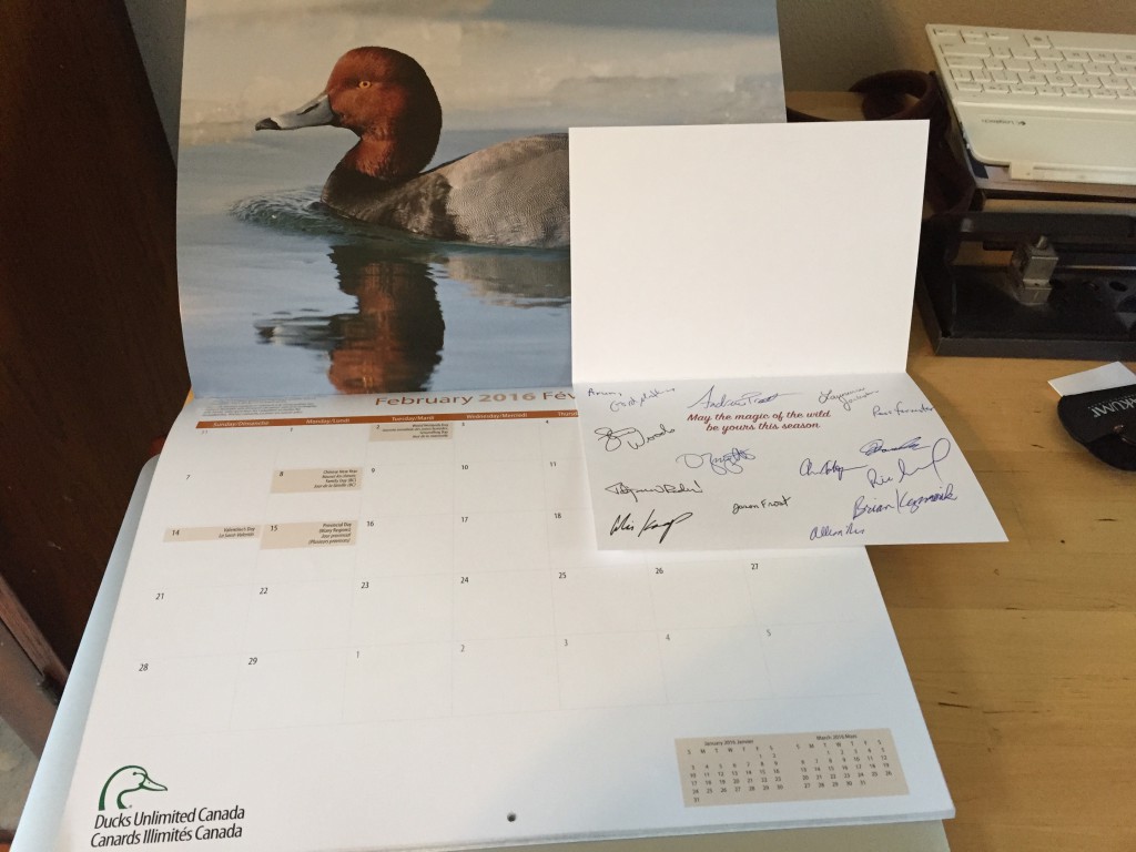 Calendar and card