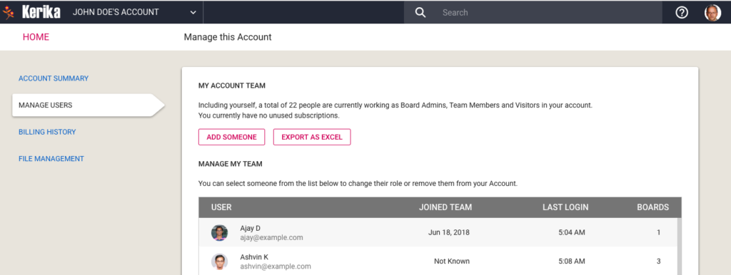 Manage Account Team Step 3