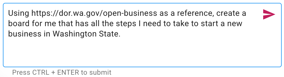 Skjámynd sýnir dæmi um notendabeiðni sem er mjög nákvæm.